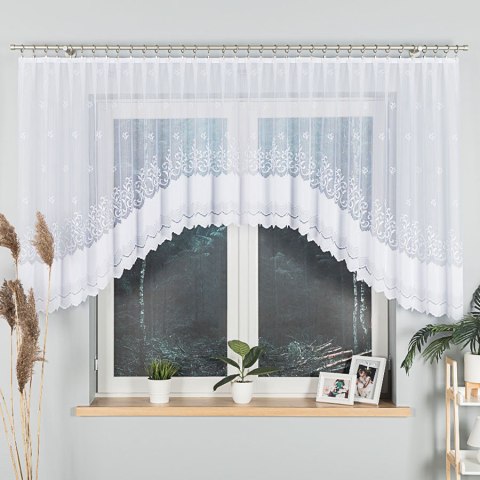 Firanka gotowa żakardowa GENOWEFA 120x400 cm kolor biały