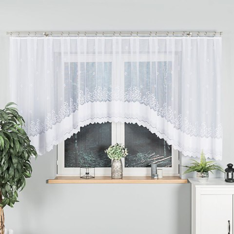 Firanka gotowa żakardowa GENOWEFA 140x450 cm kolor biały