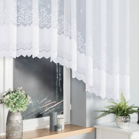 Firanka gotowa żakardowa GENOWEFA 140x450 cm kolor biały