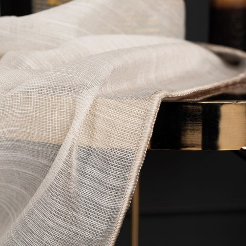 KSENIA Firanka z ołowianką, wysokość 300cm, kolor 011 naturalny/ beżowy 030626/OLO/011/000300/1