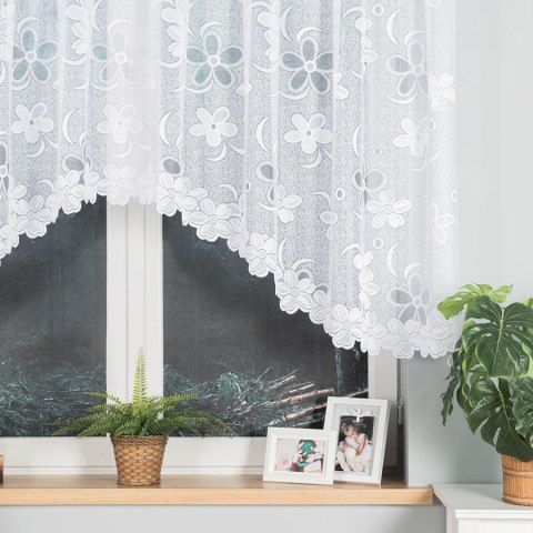 Firanka gotowa żakardowa RENATA 130x300 cm kolor biały