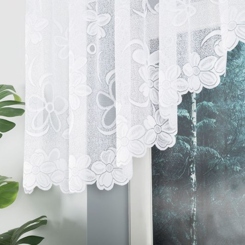 Firanka gotowa żakardowa RENATA 80x350 cm kolor biały