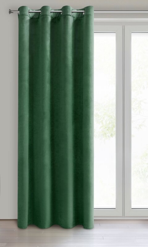 ZASŁONA GOTOWA D91 ROSA 140X250 CM CIEMNOZIELONY