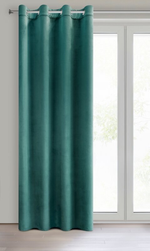 ZASŁONA GOTOWA MELANIE 140X250 CM CIEMNOTURKUSOWY