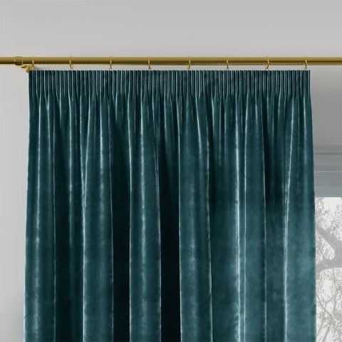 VELVI Tkanina dekoracyjna, wysokość 300cm, kolor 008 ciemny turkusowy; petrol VELVI0/TDP/008/000300/1