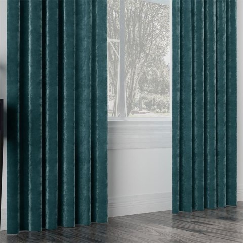 VELVI Tkanina dekoracyjna, wysokość 300cm, kolor 008 ciemny turkusowy; petrol VELVI0/TDP/008/000300/1