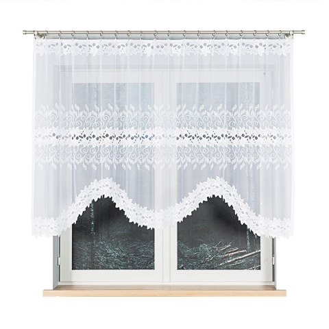 Firanka gotowa żakardowa BASTIA 130x330 cm kolor biały Firanka gotowa żakardowa BASTIA 130x330 cm kolor biały