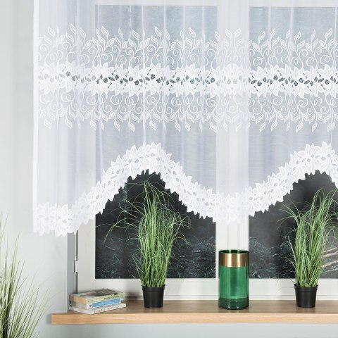 Firanka gotowa żakardowa BASTIA 130x340 cm kolor biały Firanka gotowa żakardowa BASTIA 130x340 cm kolor biały
