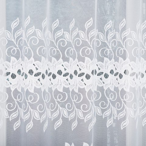 Firanka gotowa żakardowa BASTIA 130x340 cm kolor biały Firanka gotowa żakardowa BASTIA 130x340 cm kolor biały