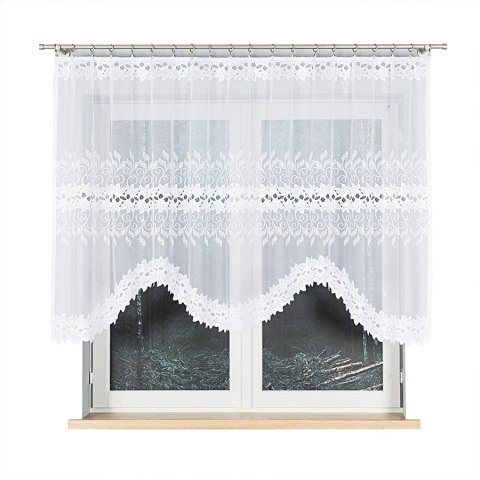 Firanka gotowa żakardowa BASTIA 130x340 cm kolor biały Firanka gotowa żakardowa BASTIA 130x340 cm kolor biały