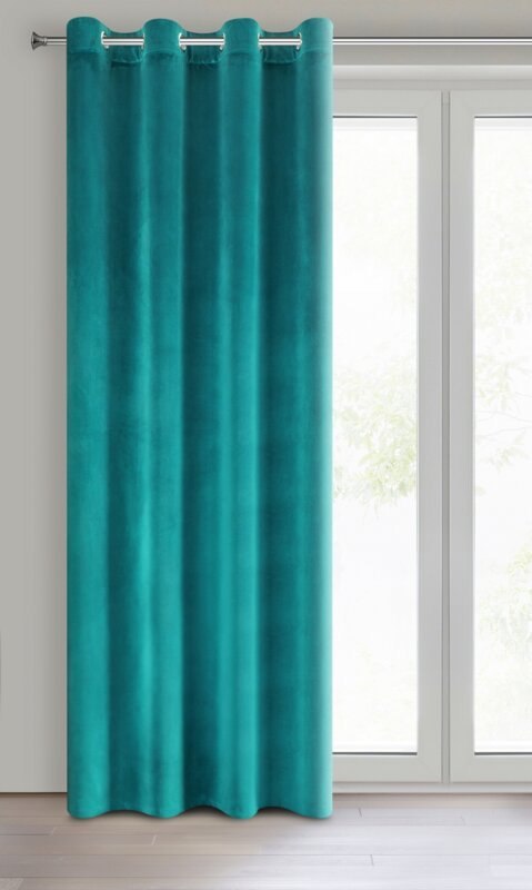 ZASŁONA GOTOWA SAMANTA 140X250 CM TURKUSOWY