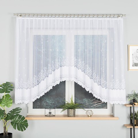 Firanka gotowa żakardowa GENOWEFA 140x350 cm kolor biały