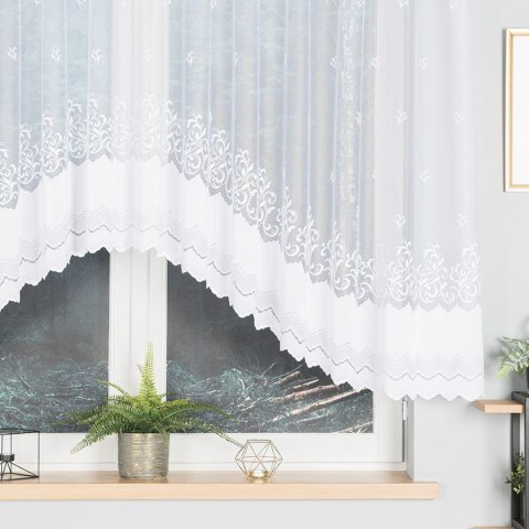 Firanka gotowa żakardowa GENOWEFA 140x350 cm kolor biały