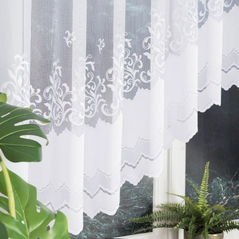 Firanka gotowa żakardowa GENOWEFA 140x350 cm kolor biały