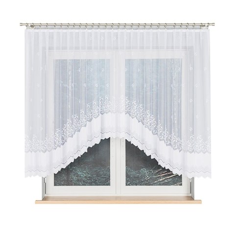 Firanka gotowa żakardowa GENOWEFA 140x350 cm kolor biały