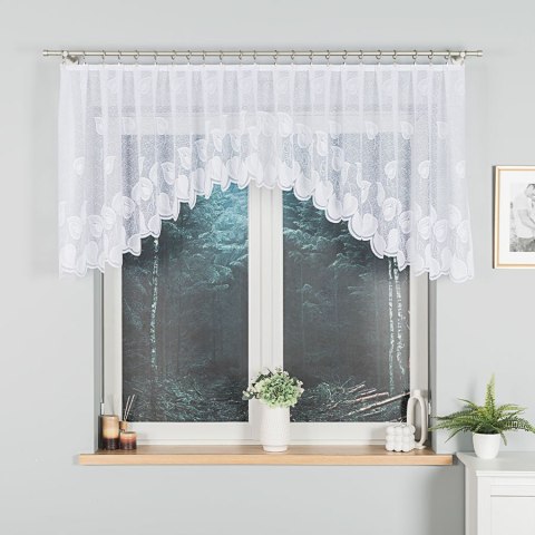 Firanka gotowa żakardowa NORA 90x300 cm kolor biały