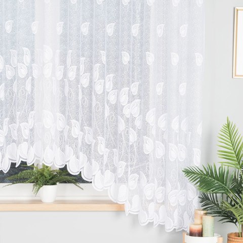 Firanka gotowa żakardowa NORA 180x350 cm kolor biały