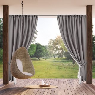 ZASŁONA GOTOWA GARDEN NA TAŚMIE 155X200 CM STALOWY