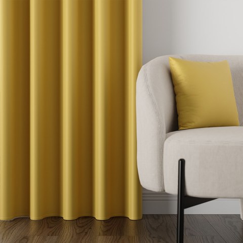 DONA Tkanina dekoracyjna typu blackout, wysokość 280cm, kolor 202 żółty TD0015/TDP/202/000280/1