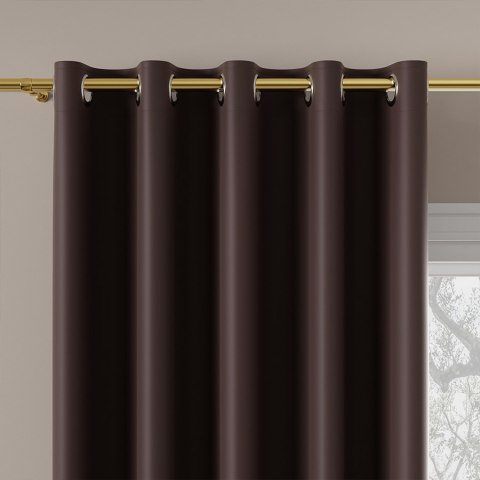 DONA Tkanina dekoracyjna typu blackout, wysokość 280cm, kolor 224 czekoladowy brązowy TD0015/TDP/224/000280/1