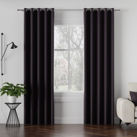 DONA Tkanina dekoracyjna typu blackout, wysokość 280cm, kolor 226 śliwkowy fioletowy TD0015/TDP/226/000280/1