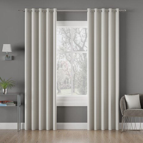 DONA Tkanina dekoracyjna typu blackout, wysokość 280cm, kolor 801 pastelowy szary TD0015/TDP/801/000280/1