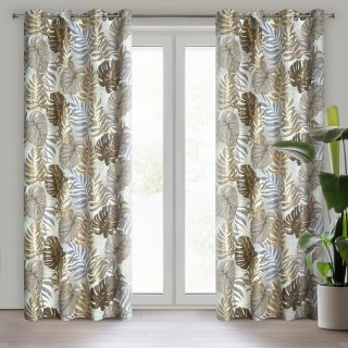 ZASŁONA GOTOWA D91 KORFU 140X250 CM BRĄZOWY