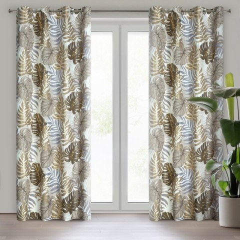 ZASŁONA GOTOWA D91 KORFU 140X250 CM BRĄZOWY