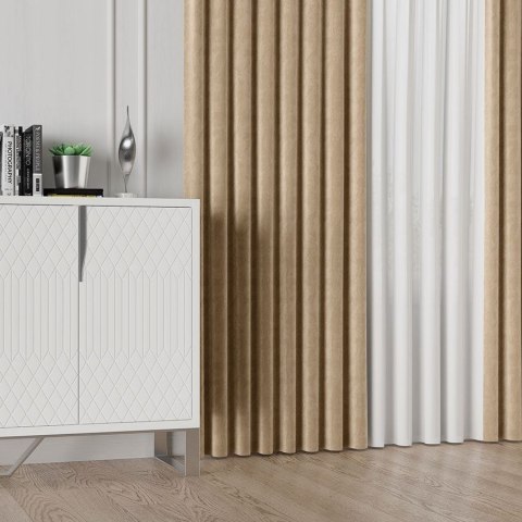 VELVET Tkanina dekoracyjna, wysokość 300cm, kolor 013 ciepły beżowy VELVET/TZP/013/000300/1