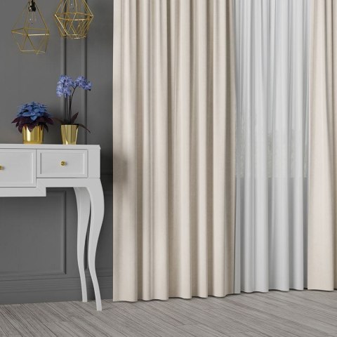 VELVET Tkanina dekoracyjna, wysokość 300cm, kolor 056 ecru VELVET/TZP/056/000300/1