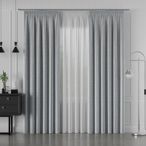 VELVET Tkanina dekoracyjna, wysokość 300cm, kolor 067 jasny szary VELVET/TZP/067/000300/1