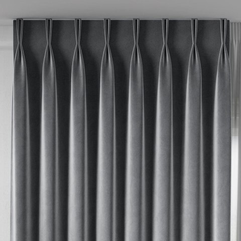 VELVET Tkanina dekoracyjna, wysokość 300cm, kolor 070 ciemny szary VELVET/TZP/070/000300/1