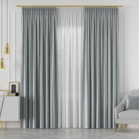 VELVET Tkanina dekoracyjna, wysokość 300cm, kolor 072 pastelowy szary VELVET/TZP/072/000300/1