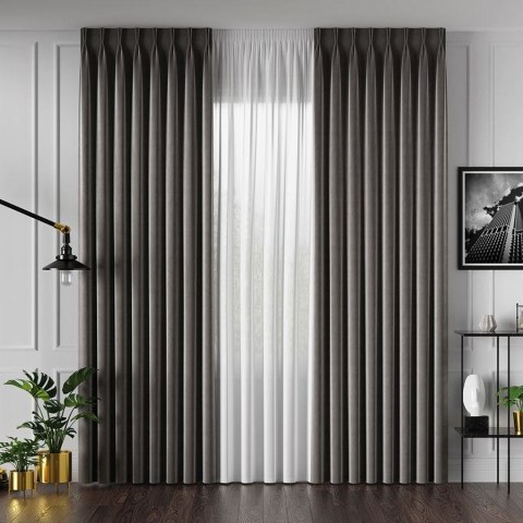 VELVET Tkanina dekoracyjna, wysokość 300cm, kolor 079 ciepły ciemny szary VELVET/TZP/079/000300/1