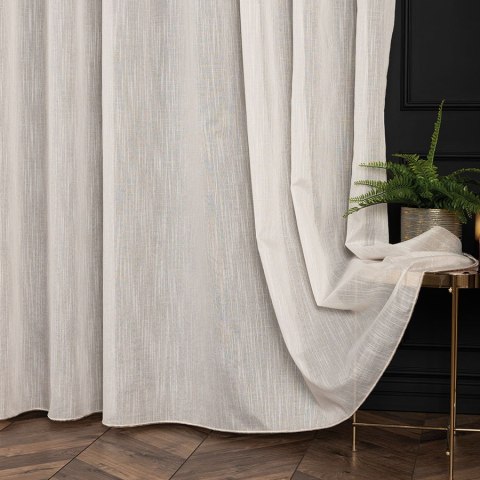 KSENIA Firanka z ołowianką, wysokość 300cm, kolor 011 naturalny/ beżowy 030626/OLO/011/000300/1