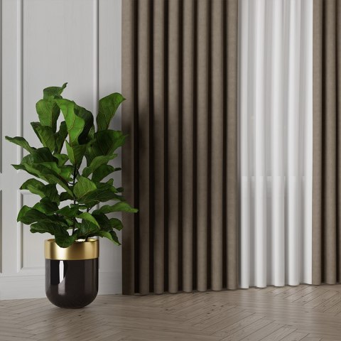 MANUEL Tkanina dekoracyjna, wysokość 300cm, kolor 776 jasny chłodny brązowy TD0016/TDP/776/000300/1