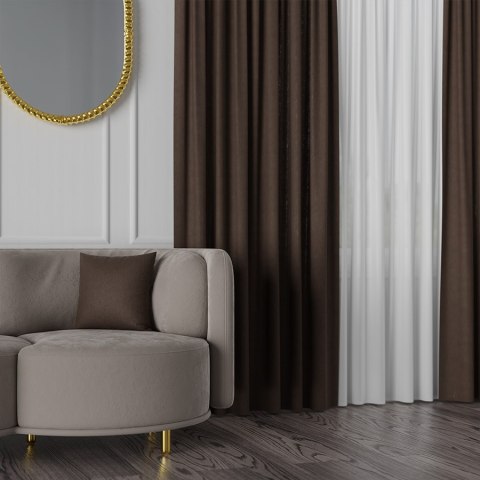 MANUEL Tkanina dekoracyjna, wysokość 300cm, kolor 811 ciemny brązowy TD0016/TDP/811/000300/1