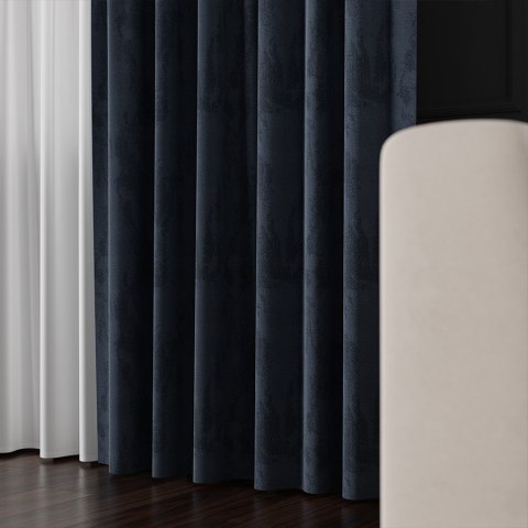 ARON Tkanina dekoracyjna, wysokość 300cm, kolor 007 granatowy 056003/TDP/007/000300/1