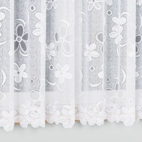 Firanka żakardowa na metry 049885 wysokość 170 cm kolor biały