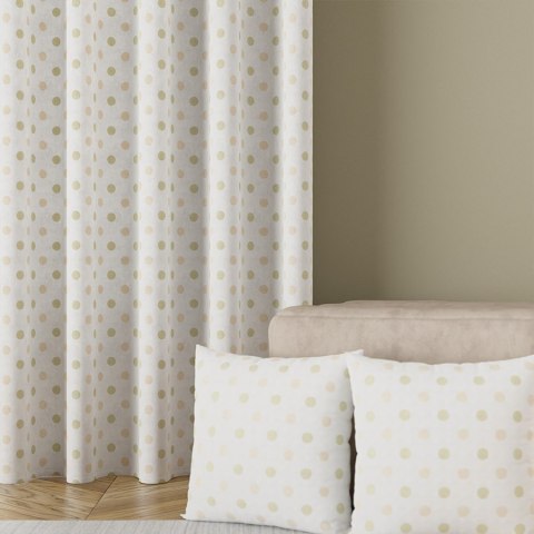 KROPKI Tkanina dekoracyjna typu MILAS, szerokość 150cm, kolor 001 pastelowy oliwkowy D00203/MIL/001/150000/1