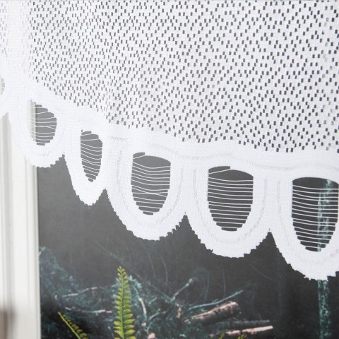 ERYKA Firanka żakardowa odpasowana, szerokość 160 x wysokość 120cm, kolor 001 biały 019371/FOL/001/000121/1