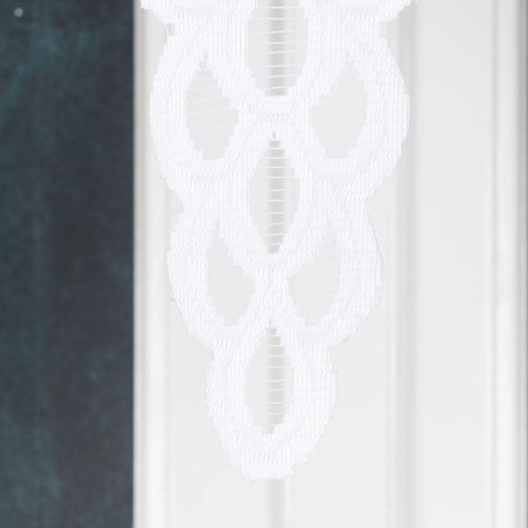 ERYKA Firanka żakardowa odpasowana, szerokość 160 x wysokość 120cm, kolor 001 biały 019371/FOL/001/000121/1