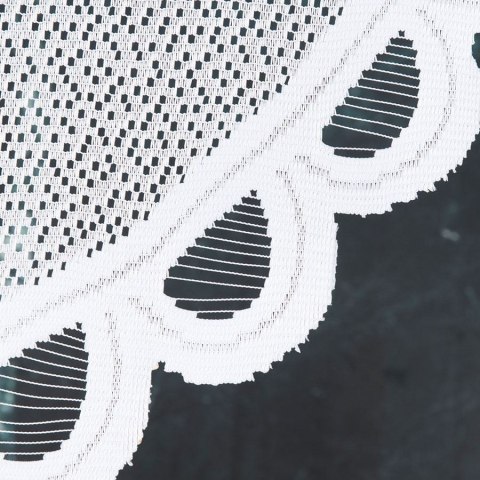 ERYKA Firanka żakardowa odpasowana, szerokość 160 x wysokość 120cm, kolor 001 biały 019371/FOL/001/000121/1