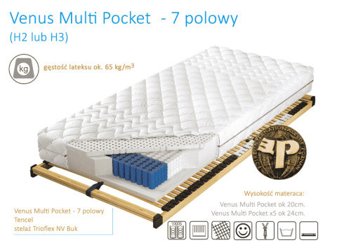 Materac VENUS MULTI POCKET LXI 140x200 cm Materac VENUS MULTI POCKET LXI 140x200 cm