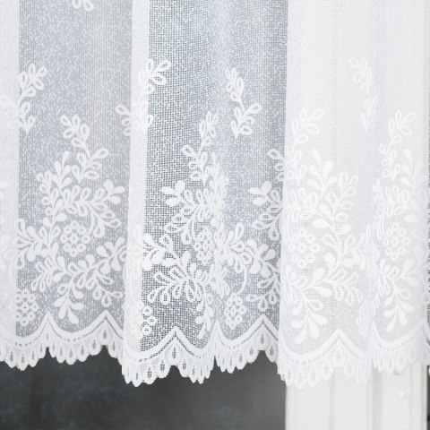 KAROLINA Firanka żakardowa gotowa, szerokość 250 x wysokość 120cm, kolor 001 biały 054160/FBL/001/250120/1