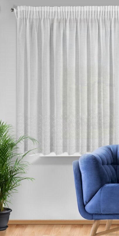 FIRANA GOTOWA KLEO NA TAŚMIE 350 X 145 CM BIAŁY