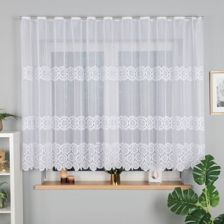 Firanka żakardowa na metry 018535 wysokość 150 cm kolor biały