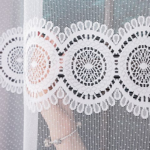 Firanka żakardowa na metry 018535 wysokość 230 cm kolor biały