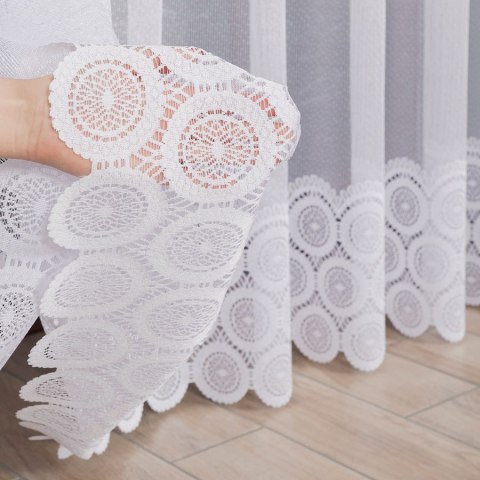 Firanka żakardowa na metry 018535 wysokość 230 cm kolor biały