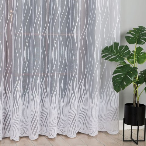 Firanka żakardowa na metry 007505 wysokość 250 cm kolor biały